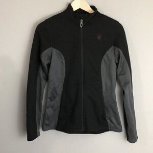 Spyder Full Zip Core Sweater Jacket Black Gray